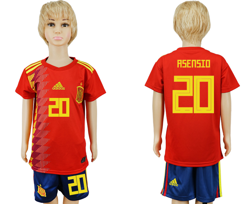 2018 maillot pour enfants SPAIN CHIRLDREN #20 ASENSIO